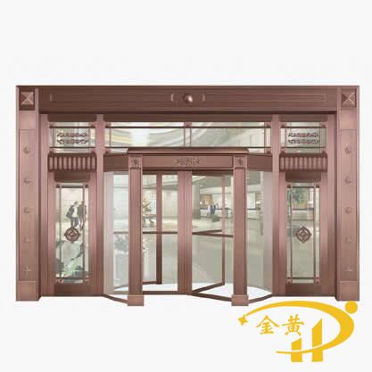 三翼玻璃旋轉(zhuǎn)銅門