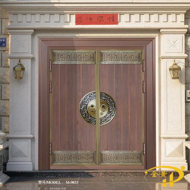 精雕木紋銅門(mén)