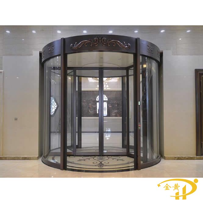 酒店玻璃旋轉(zhuǎn)銅門